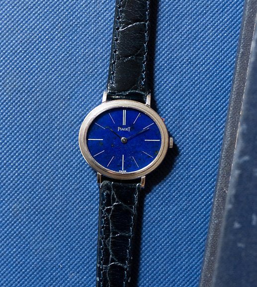 Piaget Lapislázuli Oro Blanco segunda mano - vista frontal