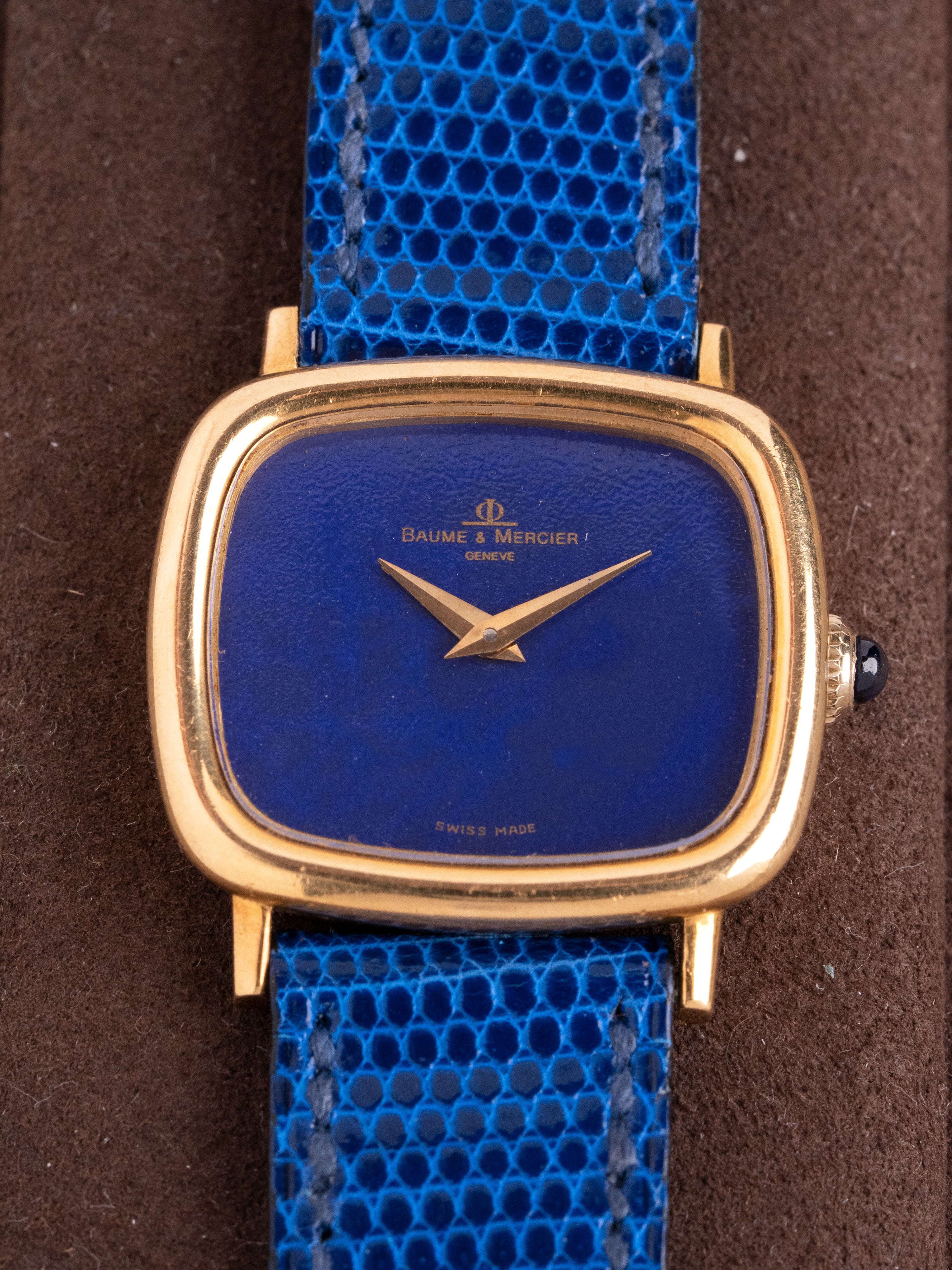 Baume Mercier Lapislázuli 18k segunda mano - detalle del bisel
