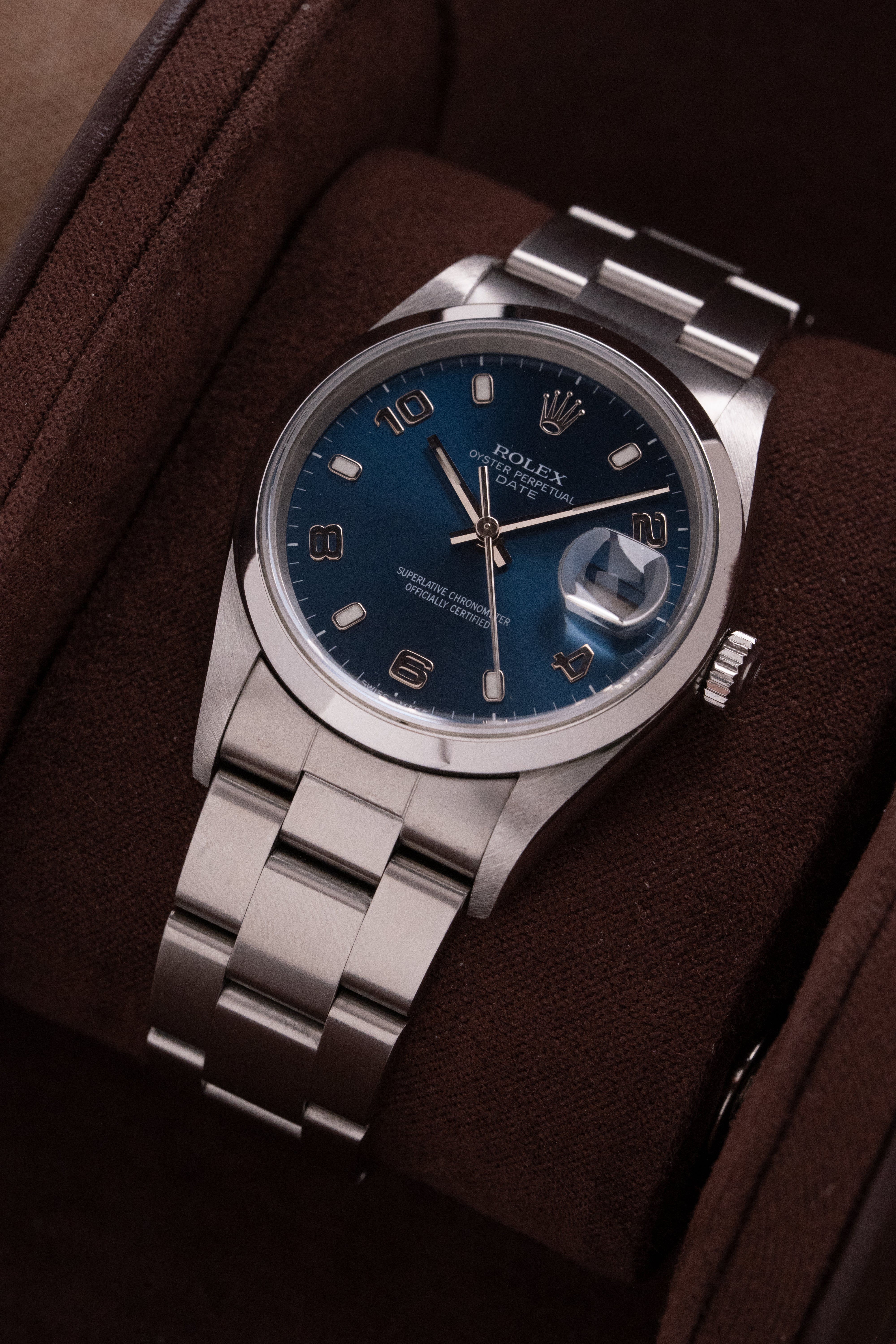 Rolex Date 15200 Blue arabic