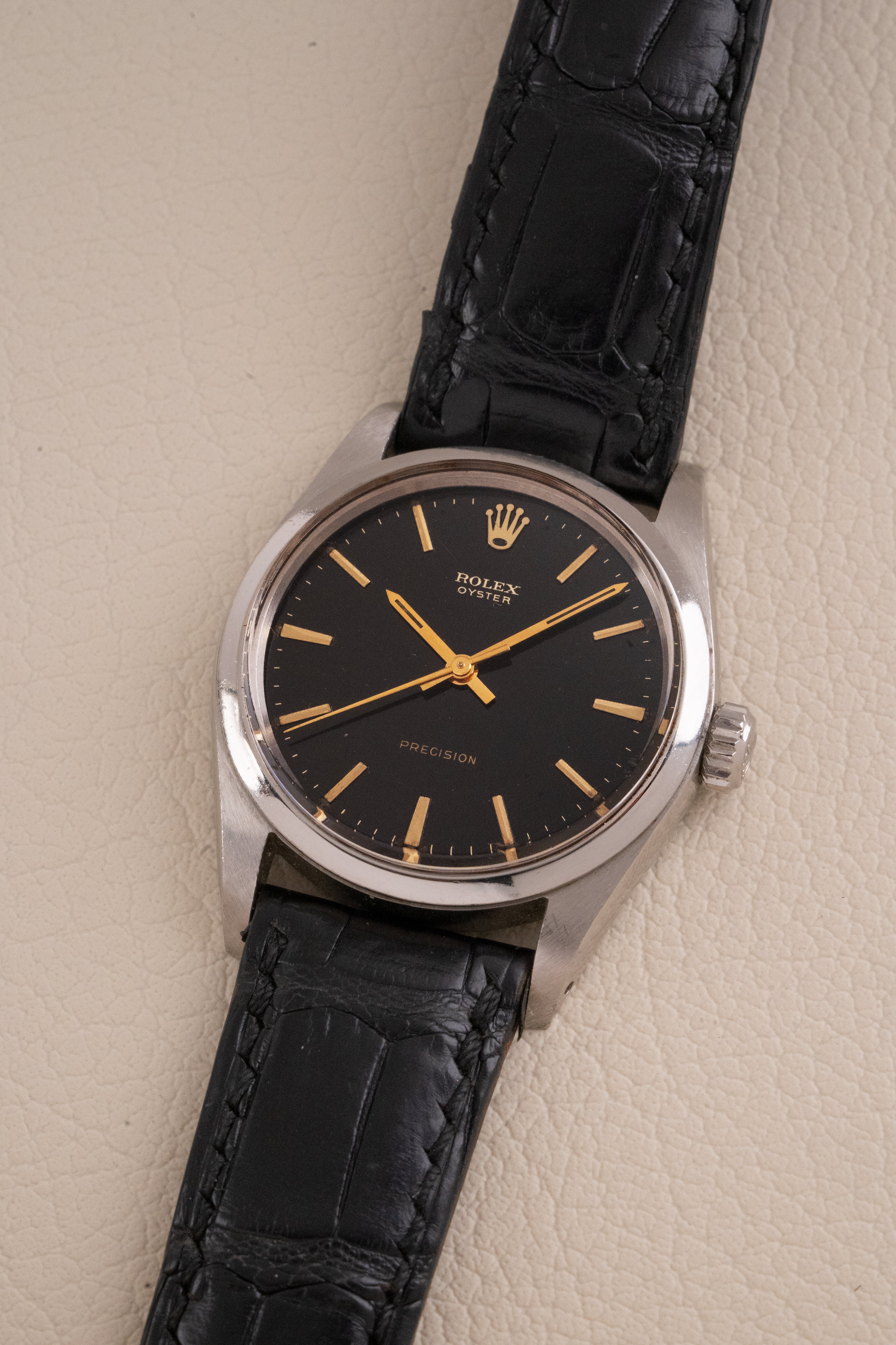 Rolex Oyster perpetual 34 Gilt dial segunda mano - vista frontal