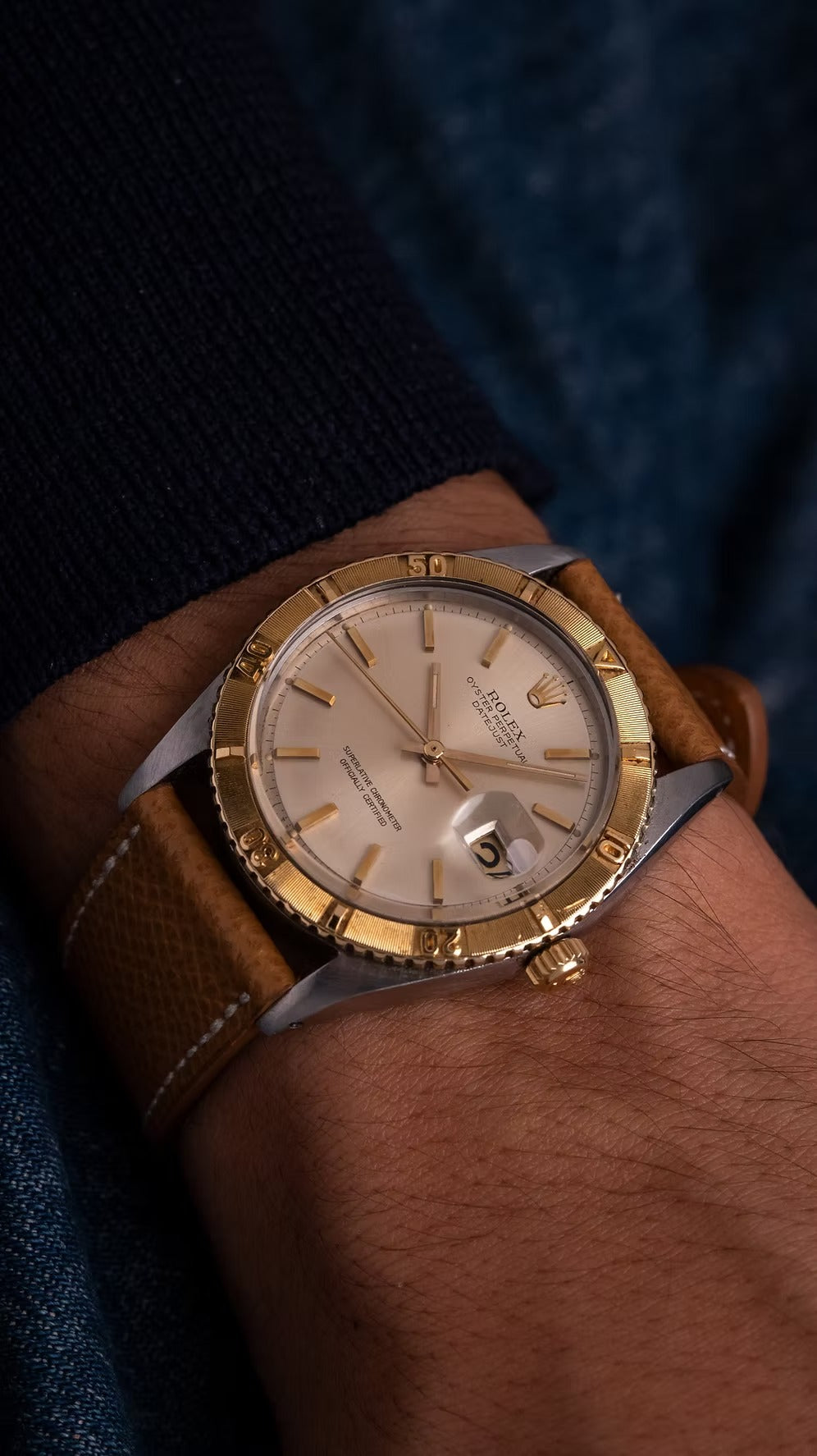 Rolex Datejust 36 Turn-O-Graph segunda mano - detalle de la esfera