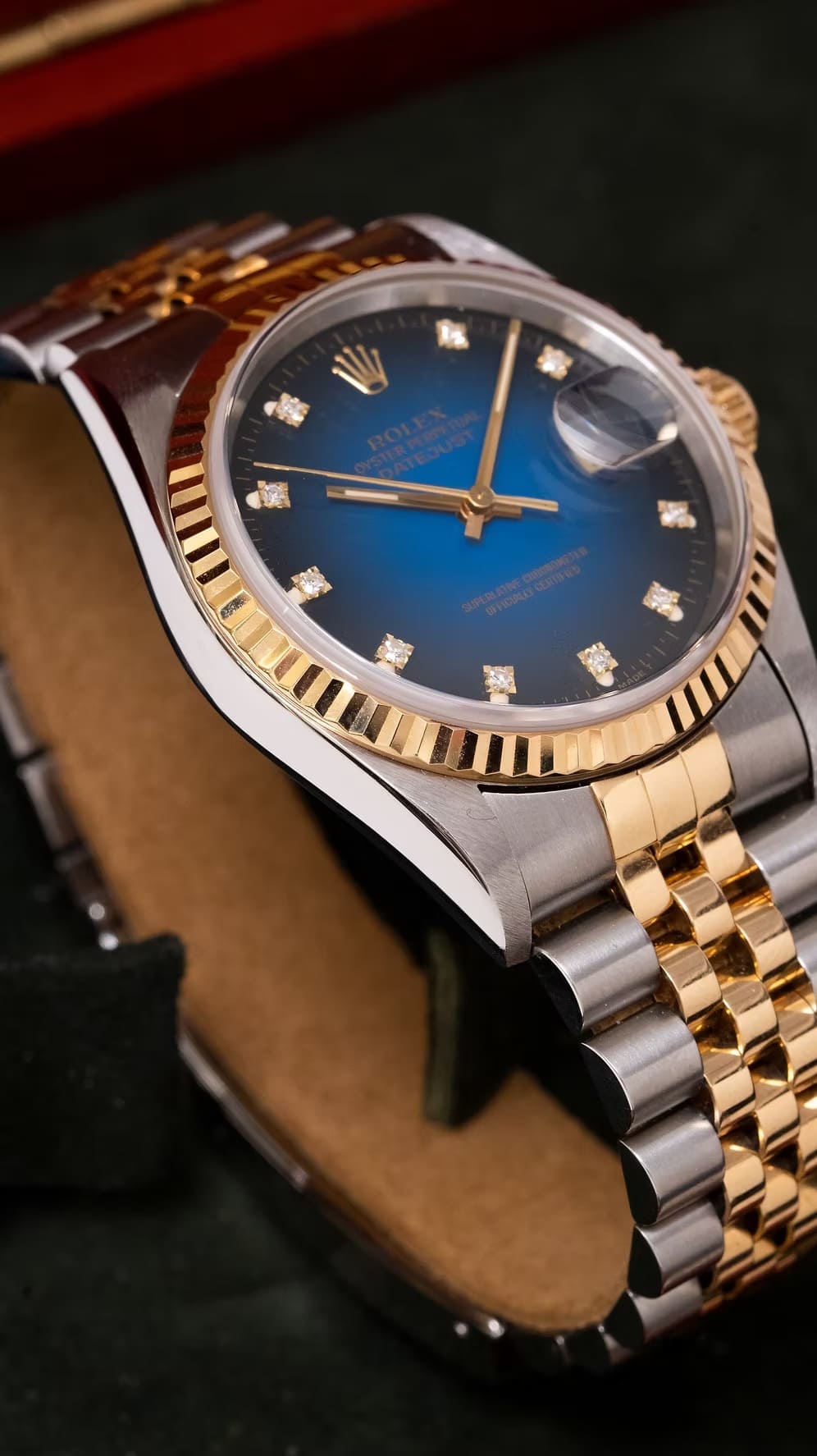 Rolex Datejust Vignette Dial NOS segunda mano - detalle de la esfera