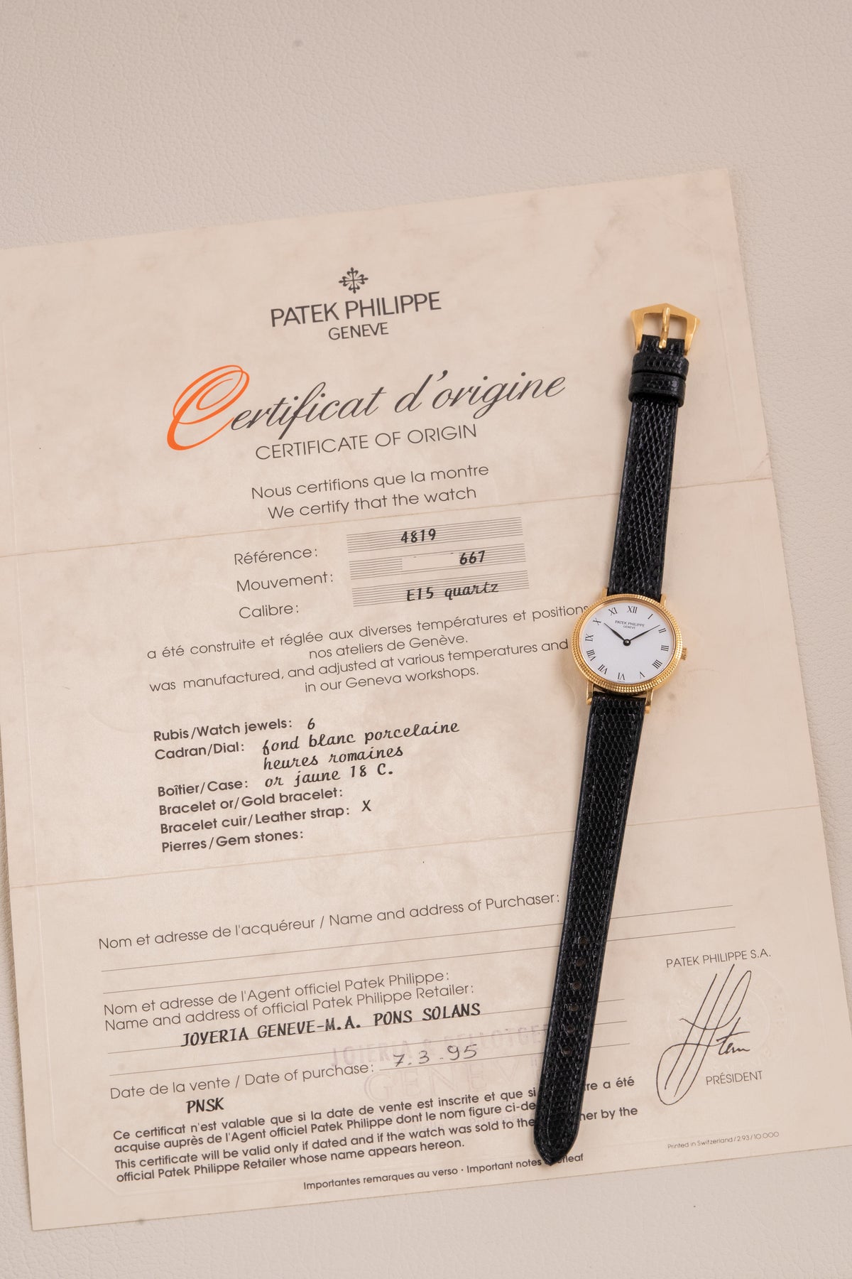 Patek Philippe Calatrava Clous de Paris ref. 4819