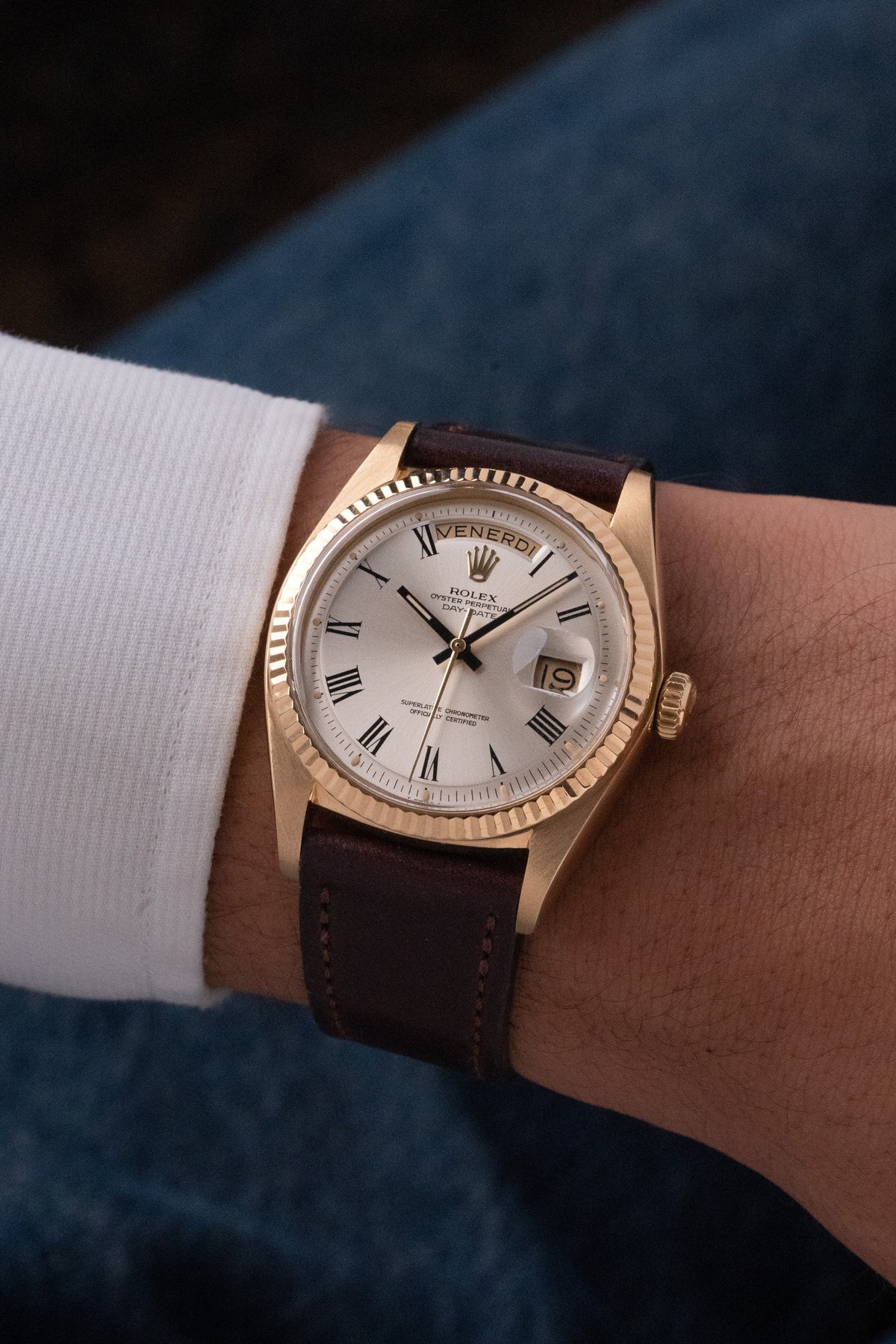 Rolex Day-Date ref. 1803 de 1974 en oro amarillo 18k con esfera Buckley