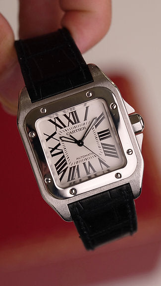 Cartier Santos 100 Medium segunda mano - vista frontal