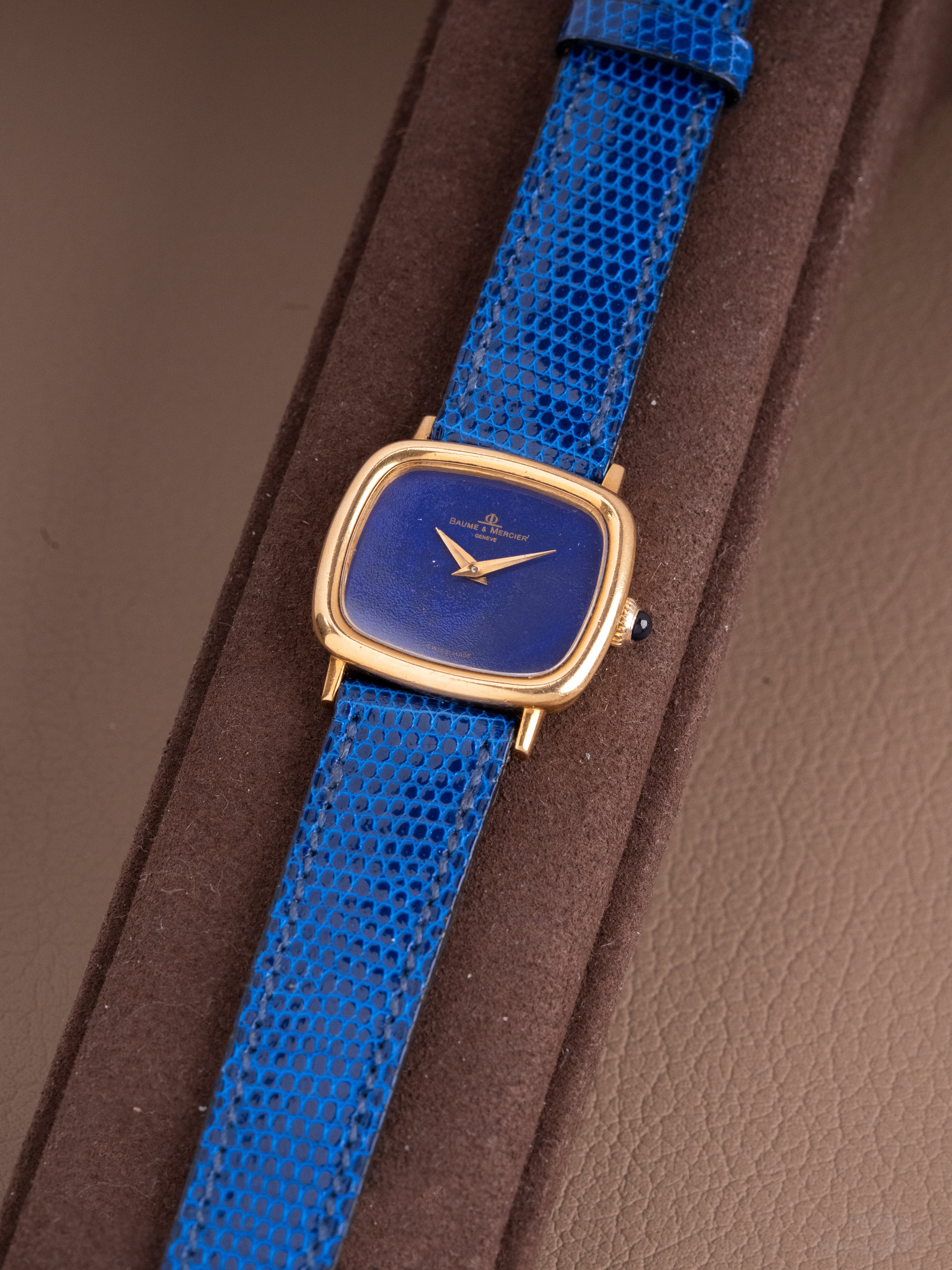 Baume Mercier Lapislázuli 18k segunda mano - detalle de la esfera