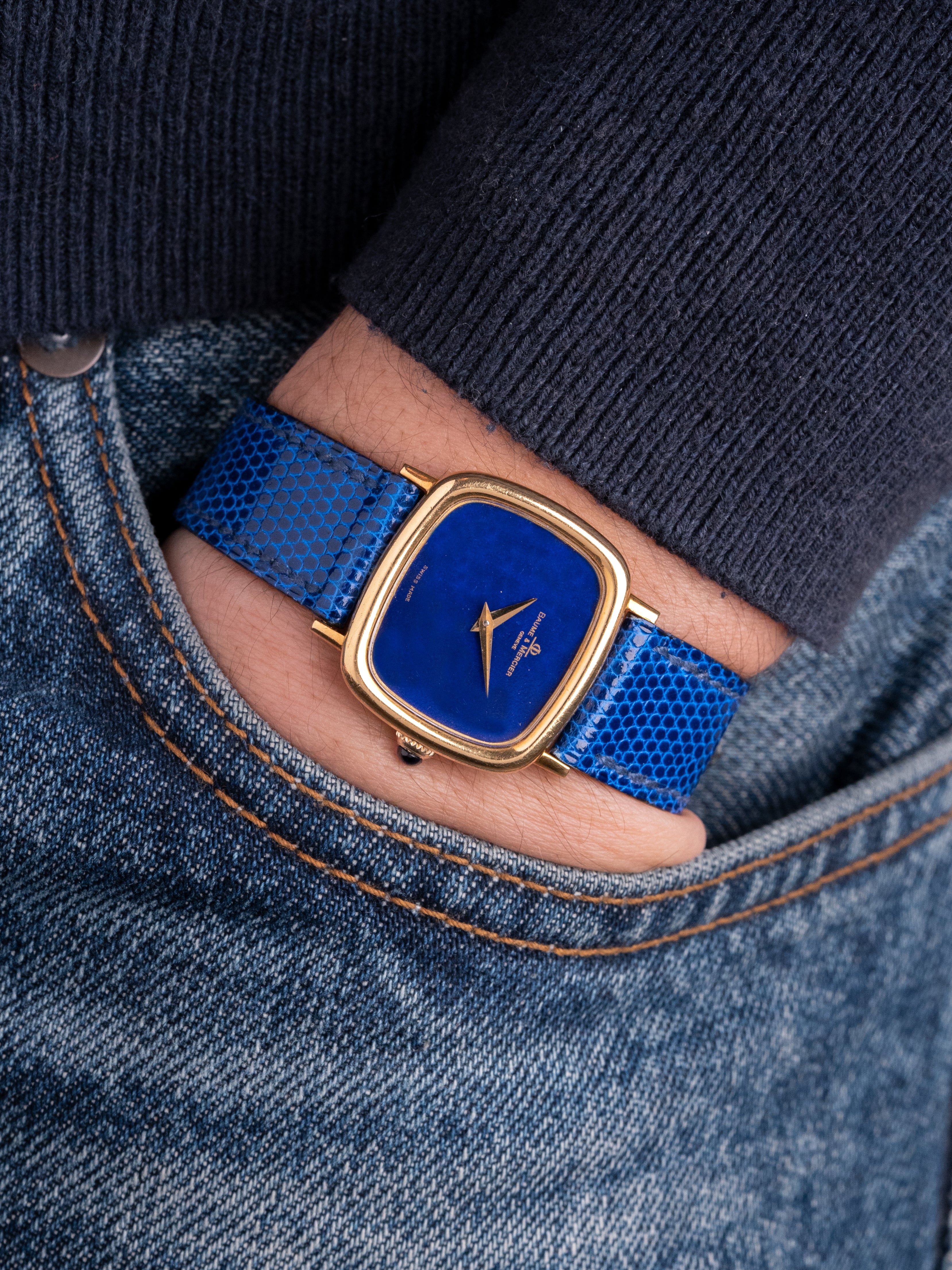 Baume Mercier Lapislázuli 18k segunda mano - vista frontal