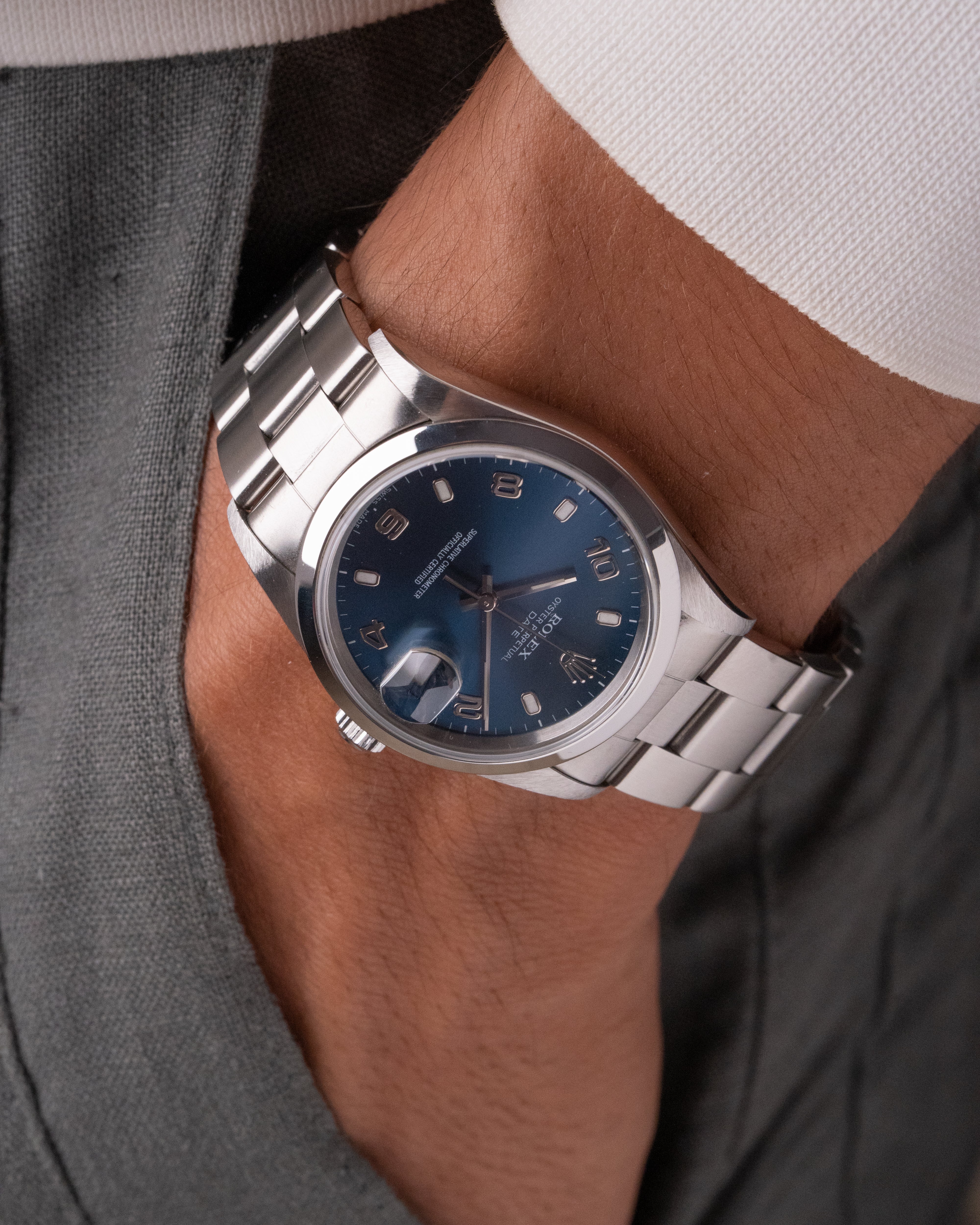 Rolex Date 15200 Blue arabic