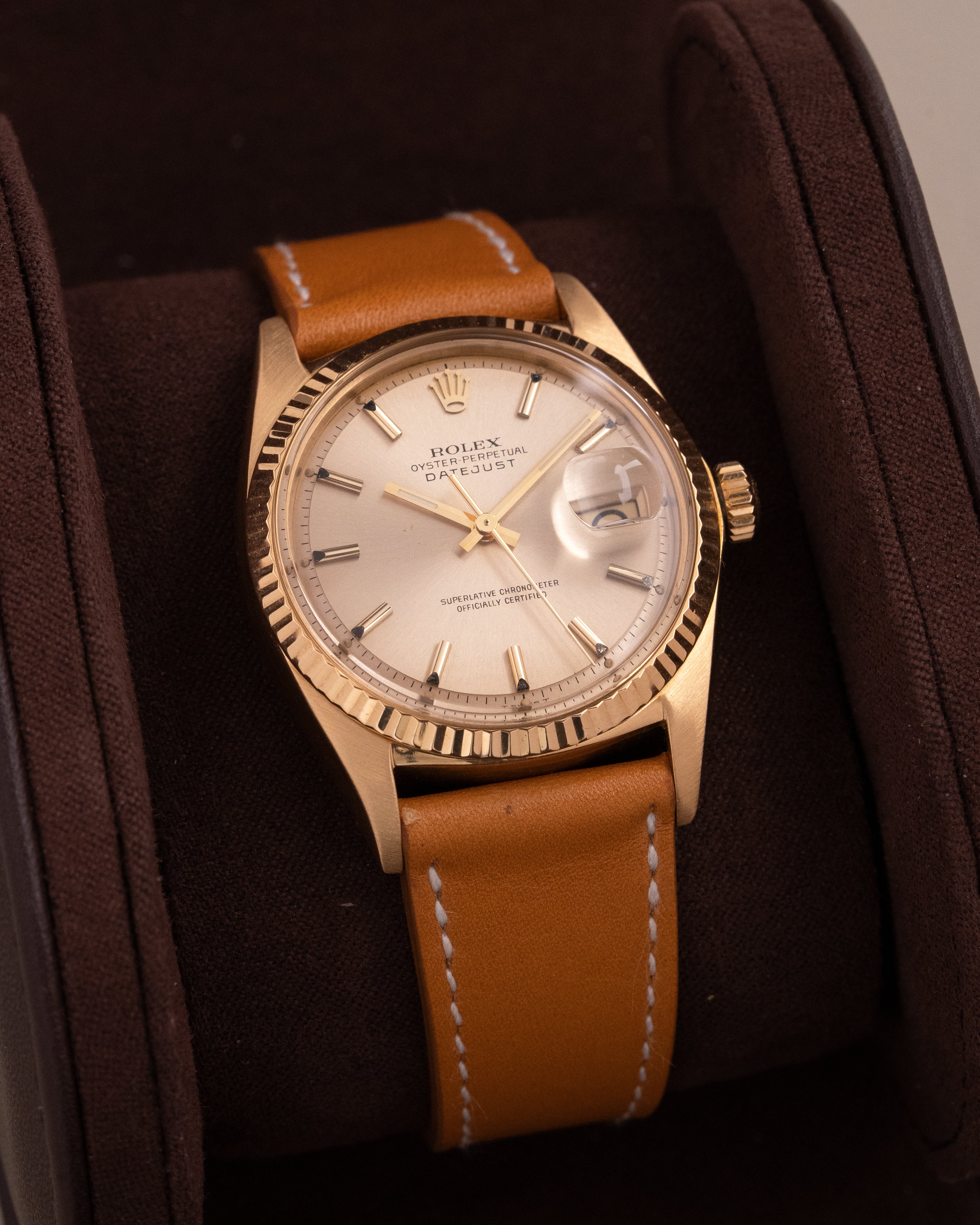Correa de piel 19mm para Rolex segunda mano - vista frontal
