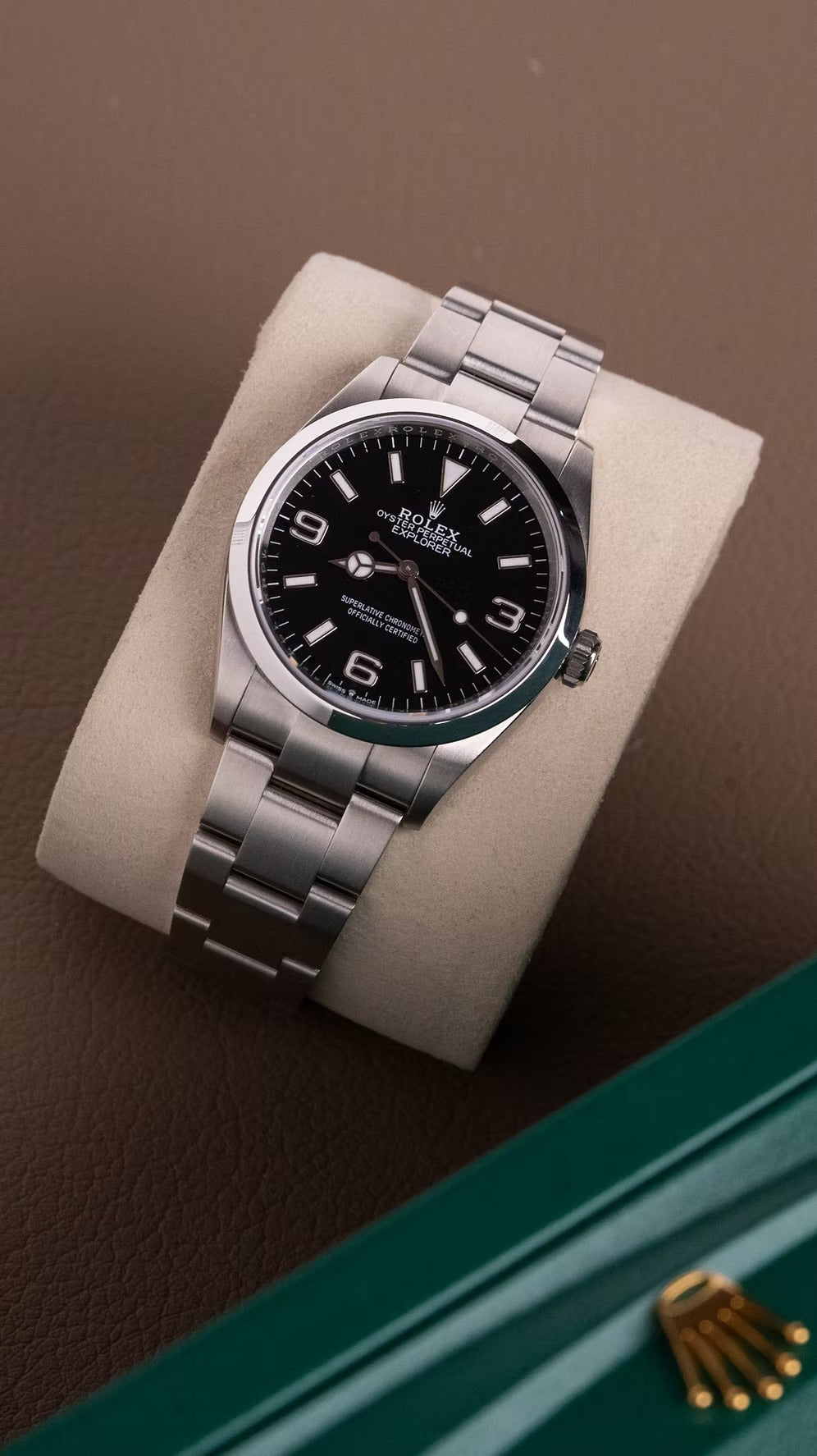 Rolex Explorer 36mm segunda mano - correa y cierre