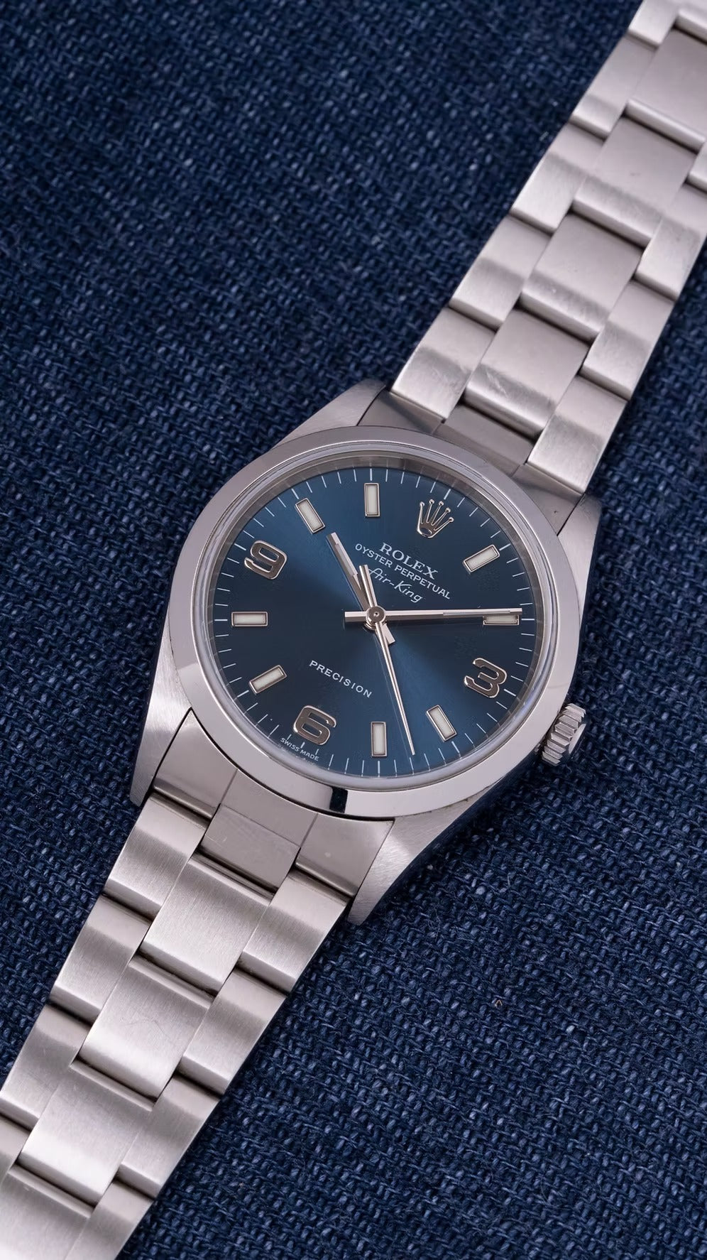 Rolex Oyster Perpetual "AIRKING" segunda mano - detalle de la esfera