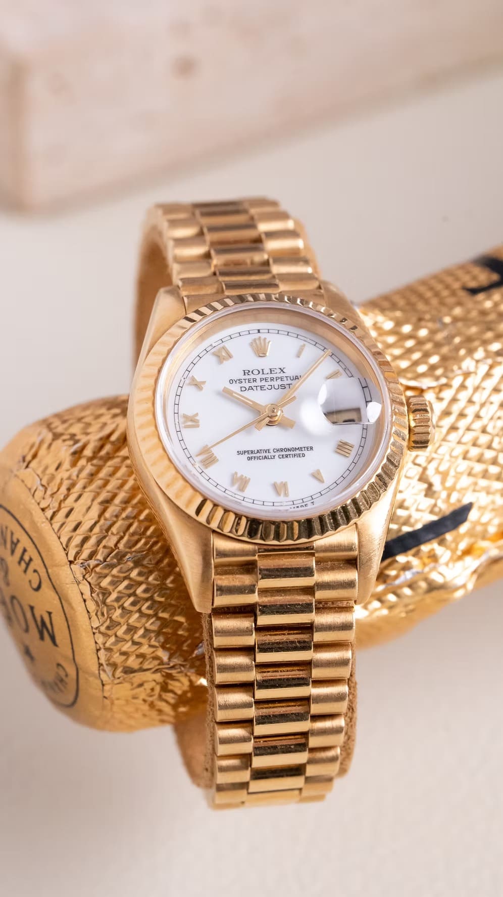 Rolex Lady Datejust President segunda mano - vista frontal