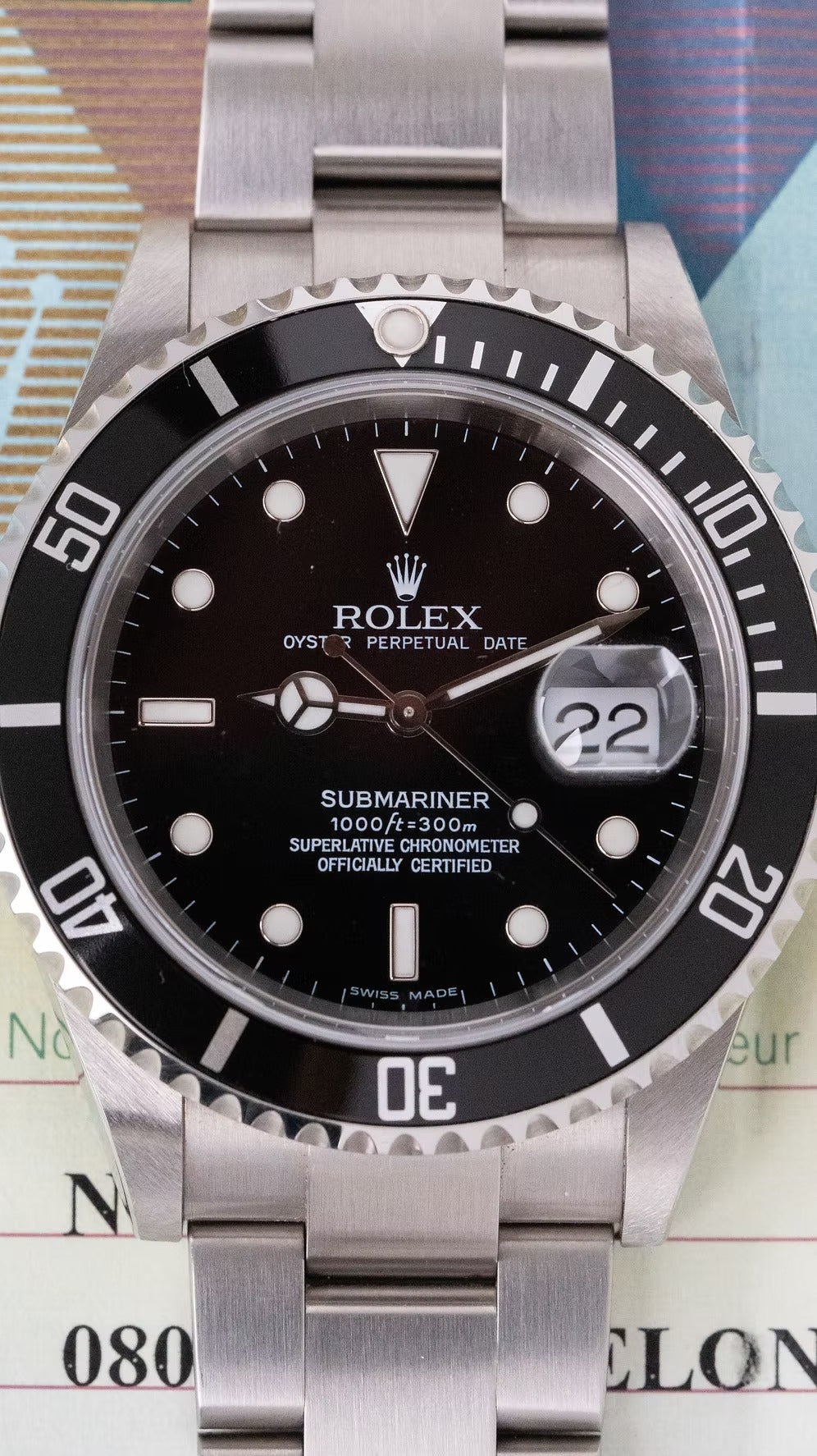 Rolex Submariner Date 40mm segunda mano - correa y cierre