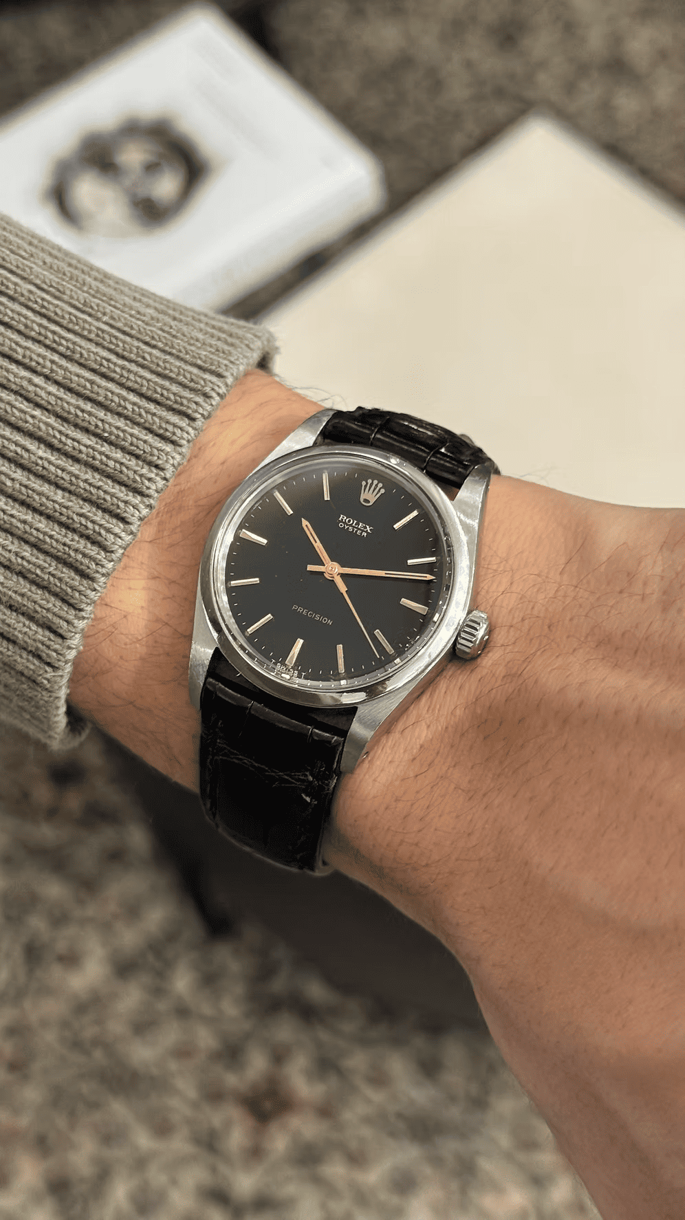 Rolex Oyster Perpetual "GILT DIAL" segunda mano - vista lateral