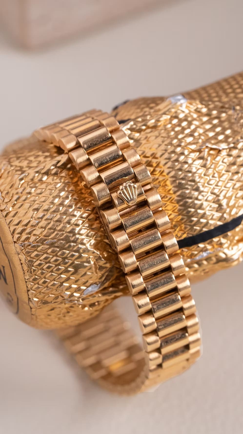Rolex Lady Datejust President segunda mano - detalle de la esfera