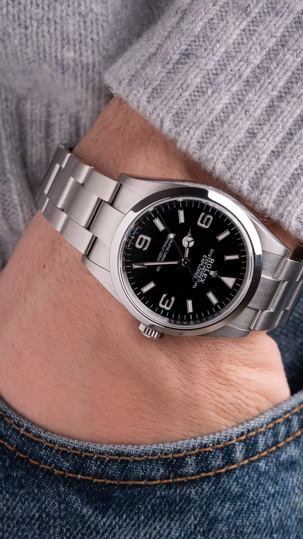 Rolex Explorer 36mm segunda mano - vista frontal