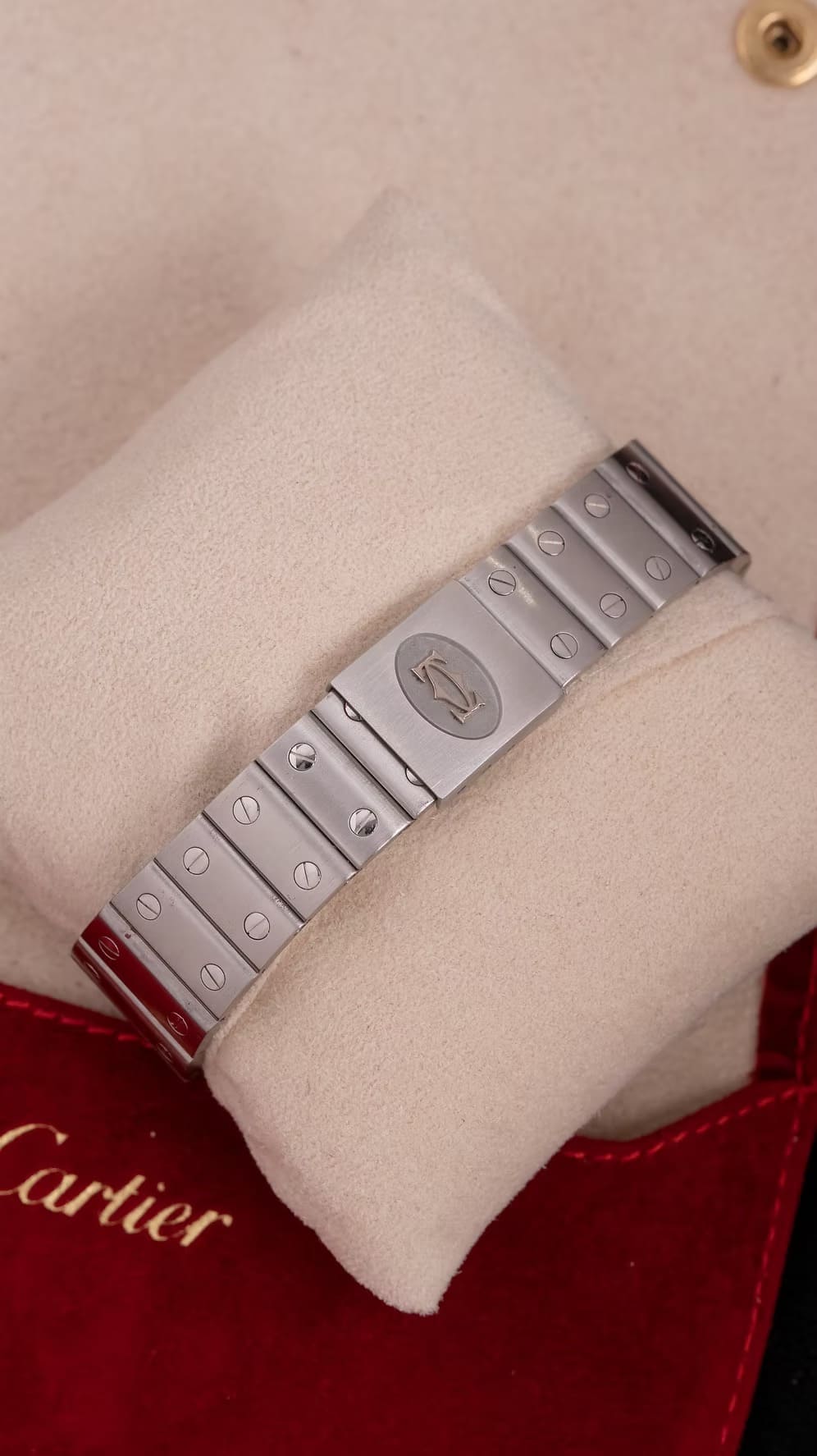 Cartier Santos Galbee 1564 segunda mano - correa y cierre