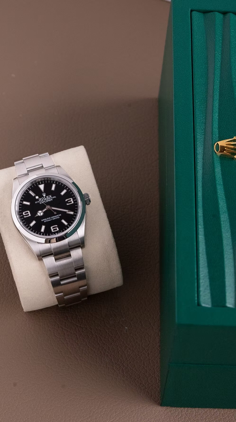 Rolex Explorer 36mm segunda mano - detalle de la esfera