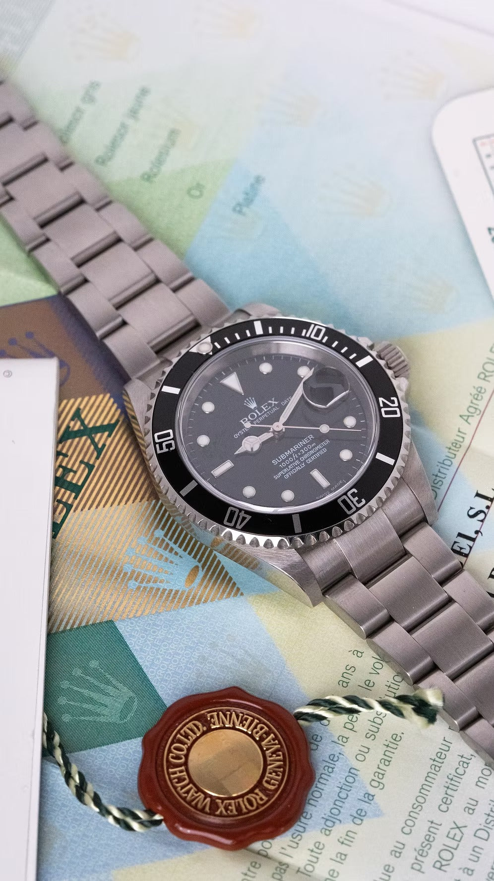 Rolex Submariner Date 40mm segunda mano - detalle del bisel
