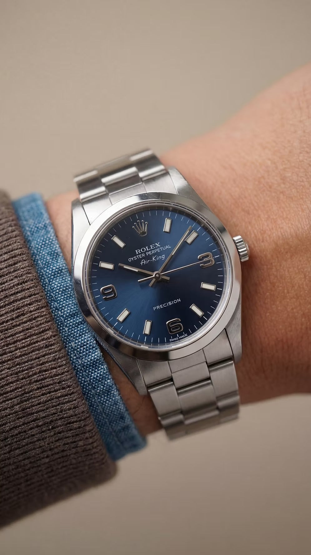 Rolex Oyster Perpetual "AIRKING" segunda mano - vista trasera