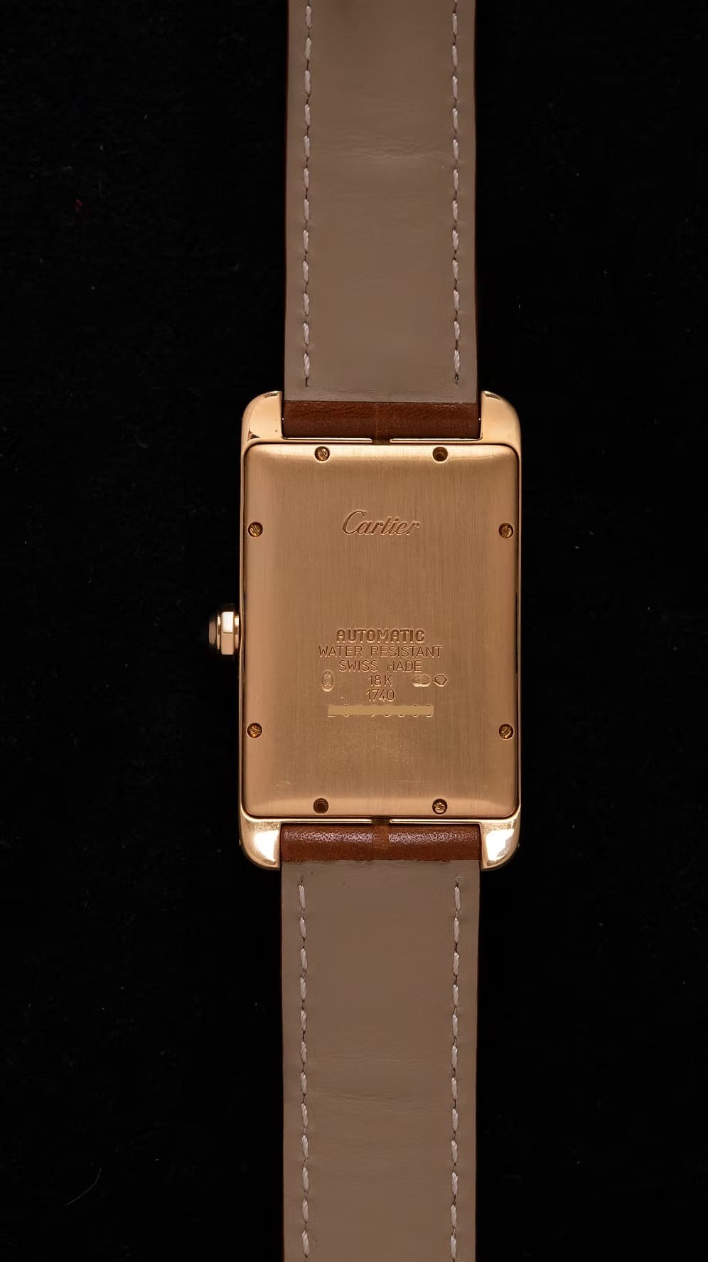 Cartier Tank Américaine Oro 18K segunda mano - vista lateral