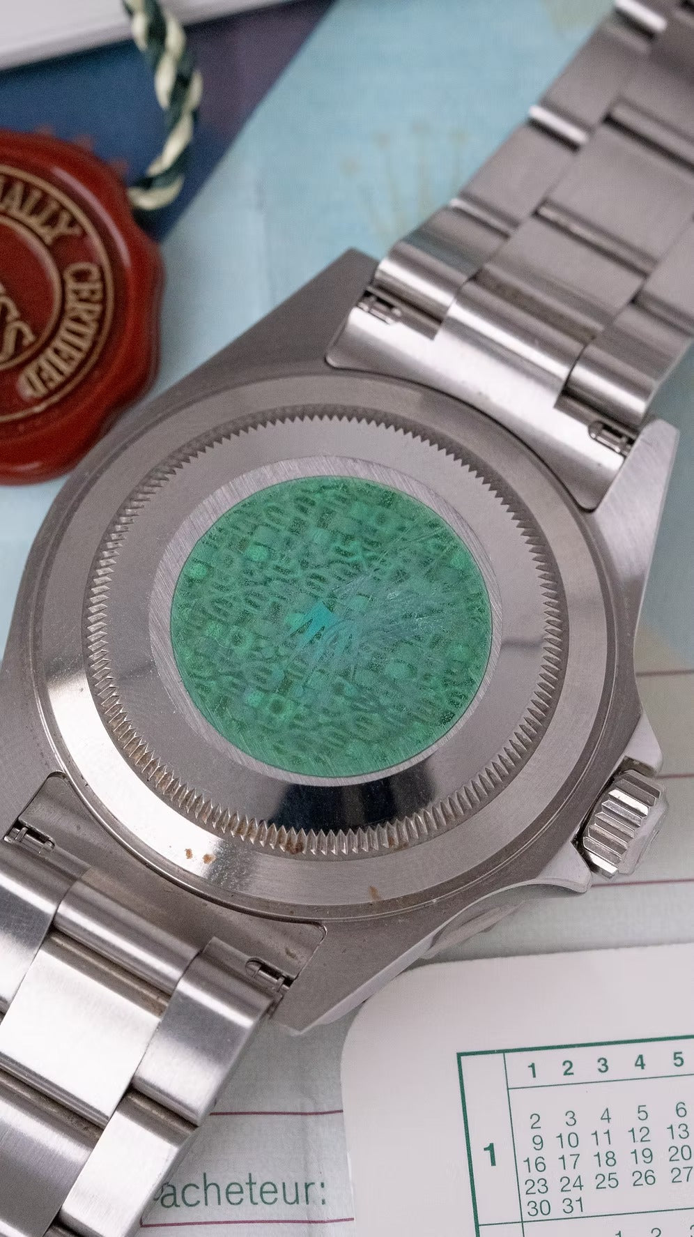 Rolex Submariner Date 40mm segunda mano - detalle de la esfera