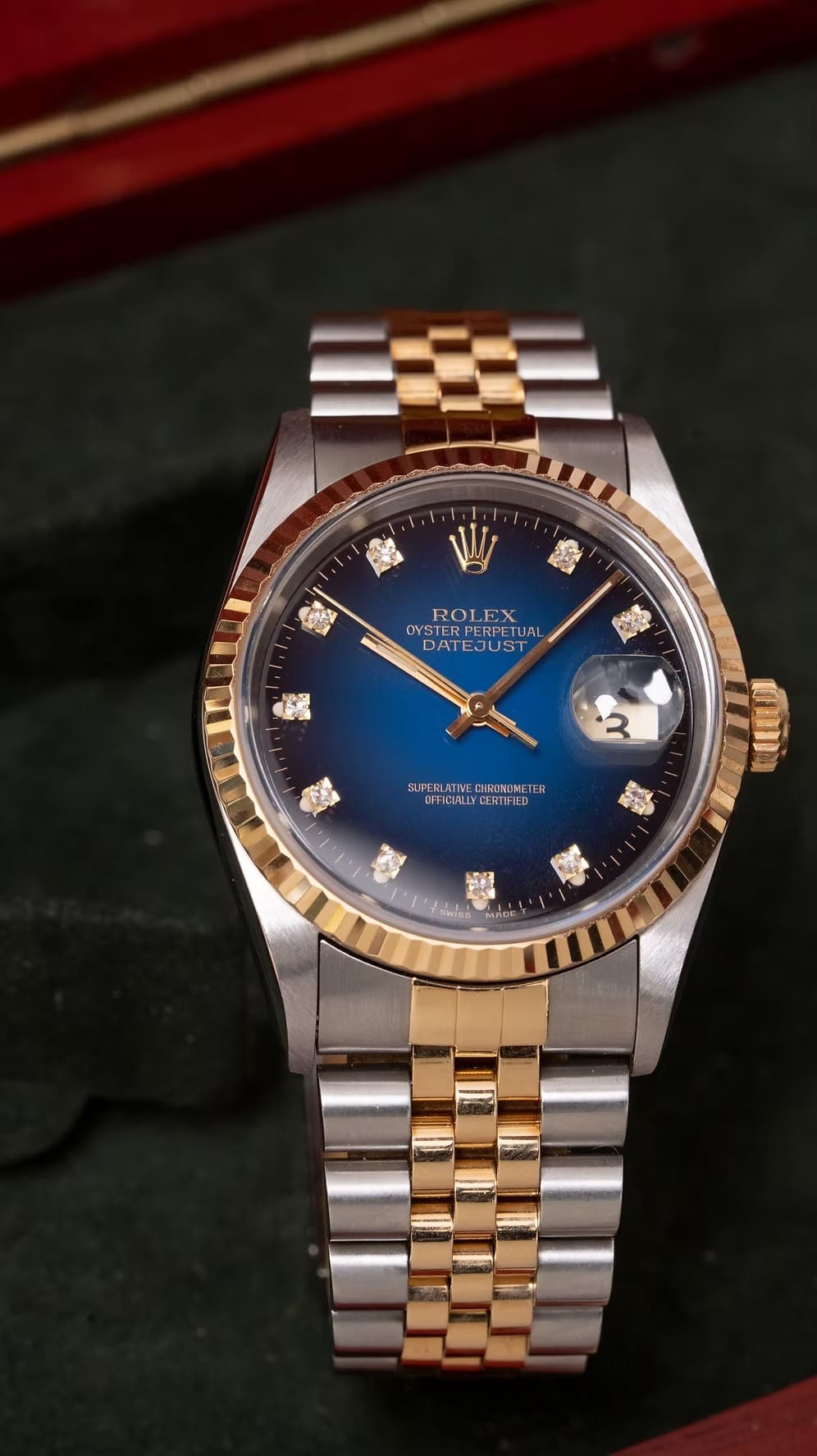 Rolex Datejust Vignette Dial NOS segunda mano - detalle del bisel
