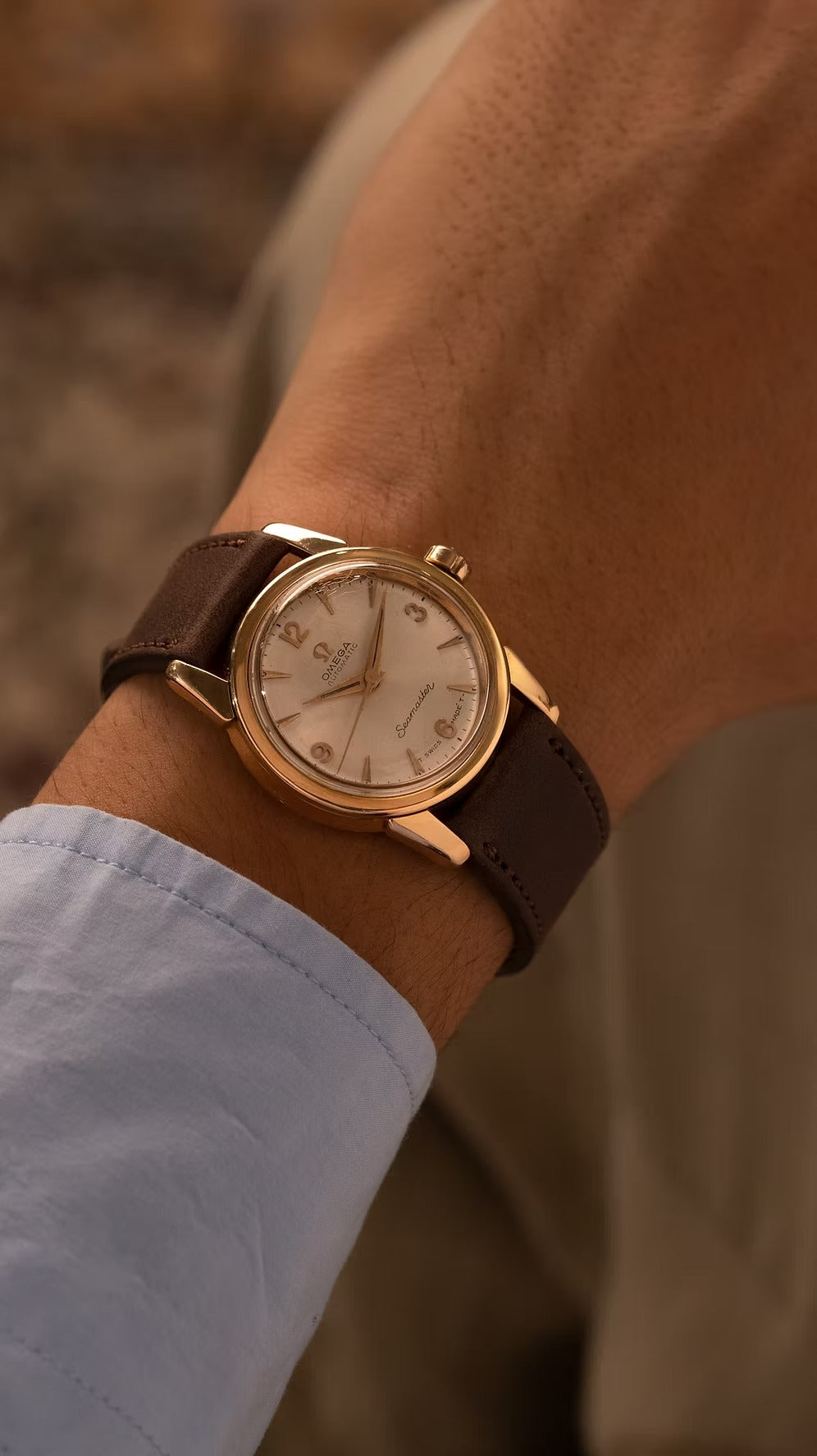 Omega Seamaster Cadete 18K segunda mano - correa y cierre