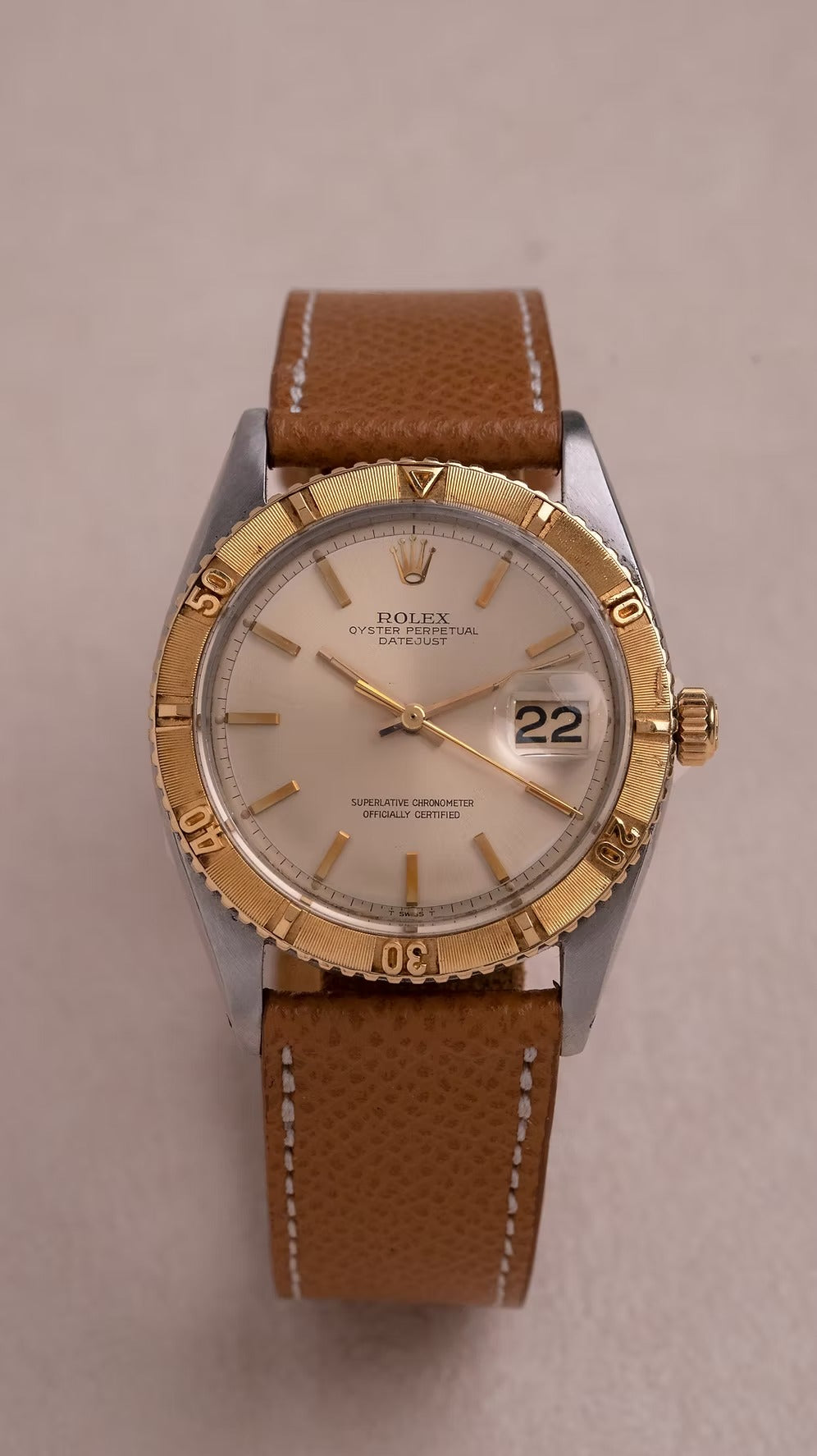 Rolex Datejust 36 Turn-O-Graph segunda mano - detalle de la corona