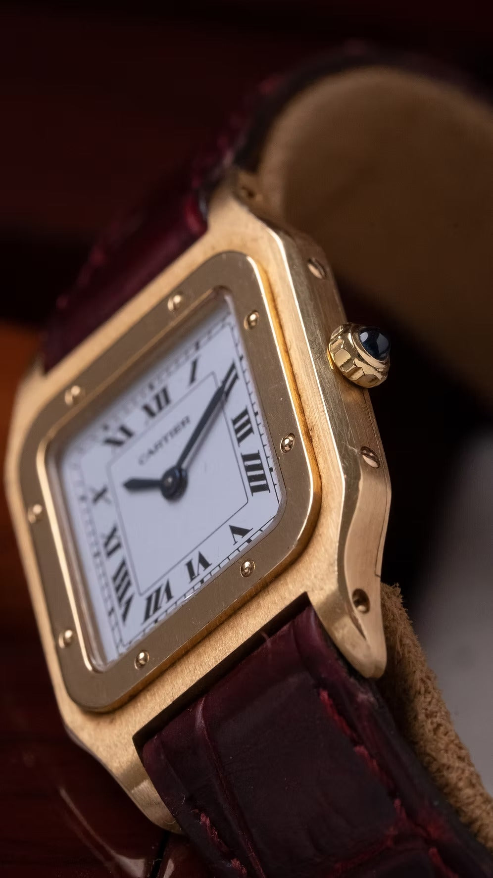 Cartier Santos Dumont Extra Plate segunda mano - vista trasera