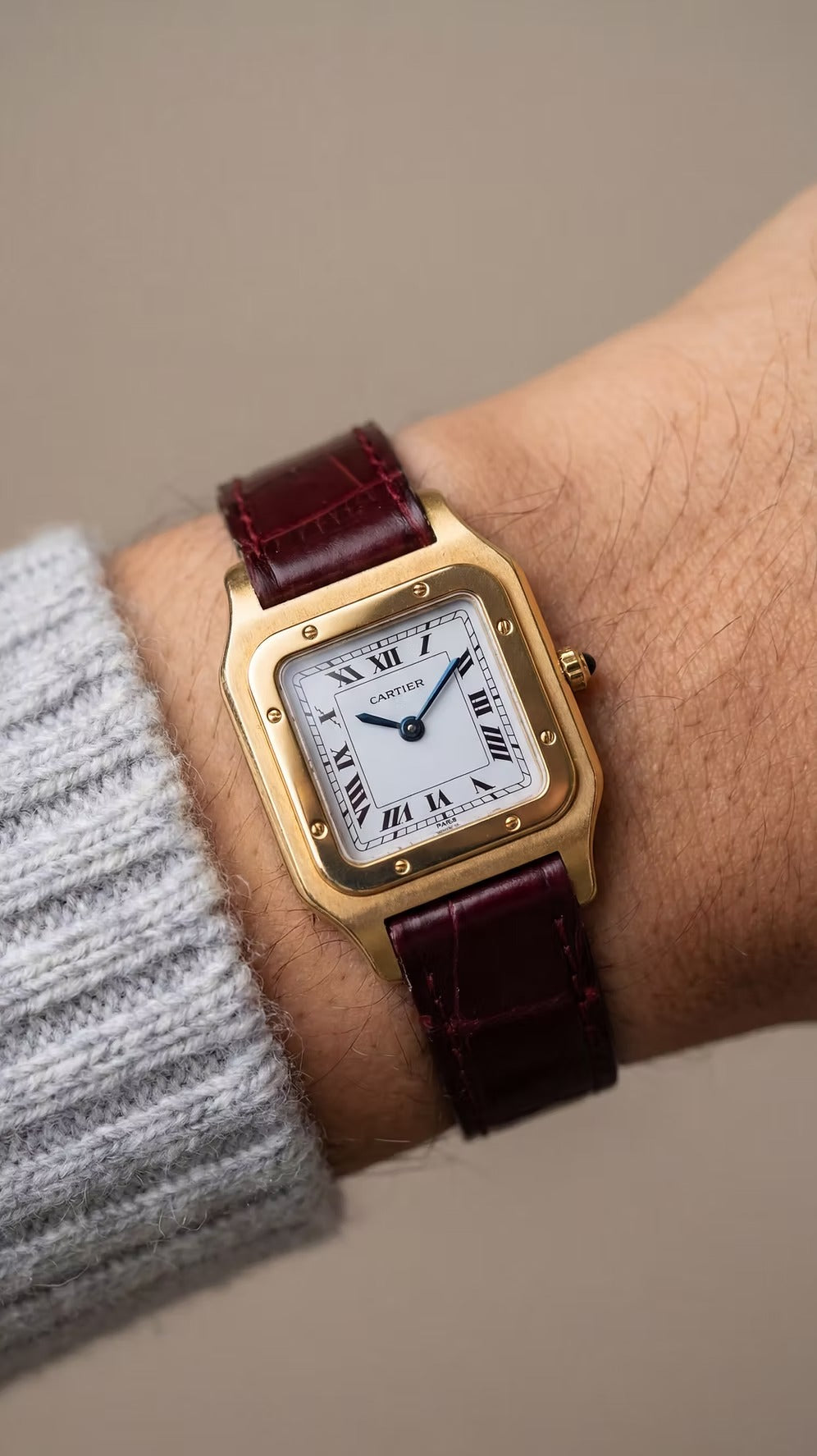 Cartier Santos Dumont Extra Plate segunda mano - vista lateral