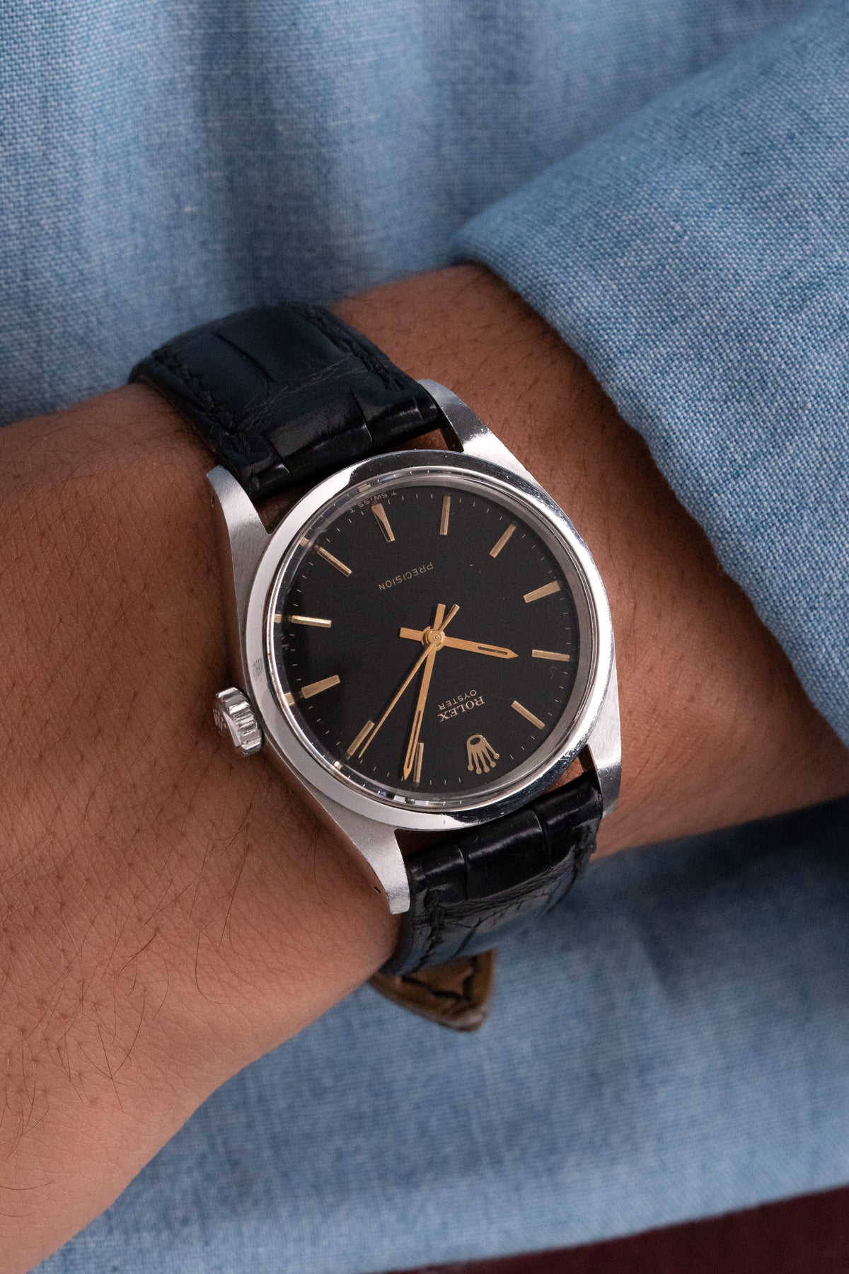 Rolex Oyster Perpetual 34 con gilt dial